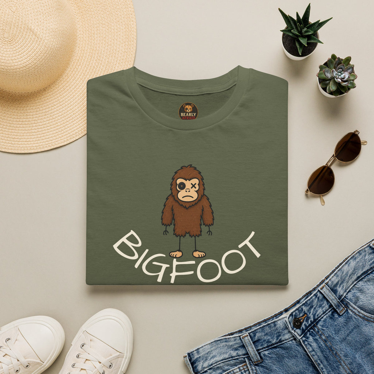 Stick Figure Bigfoot Tee