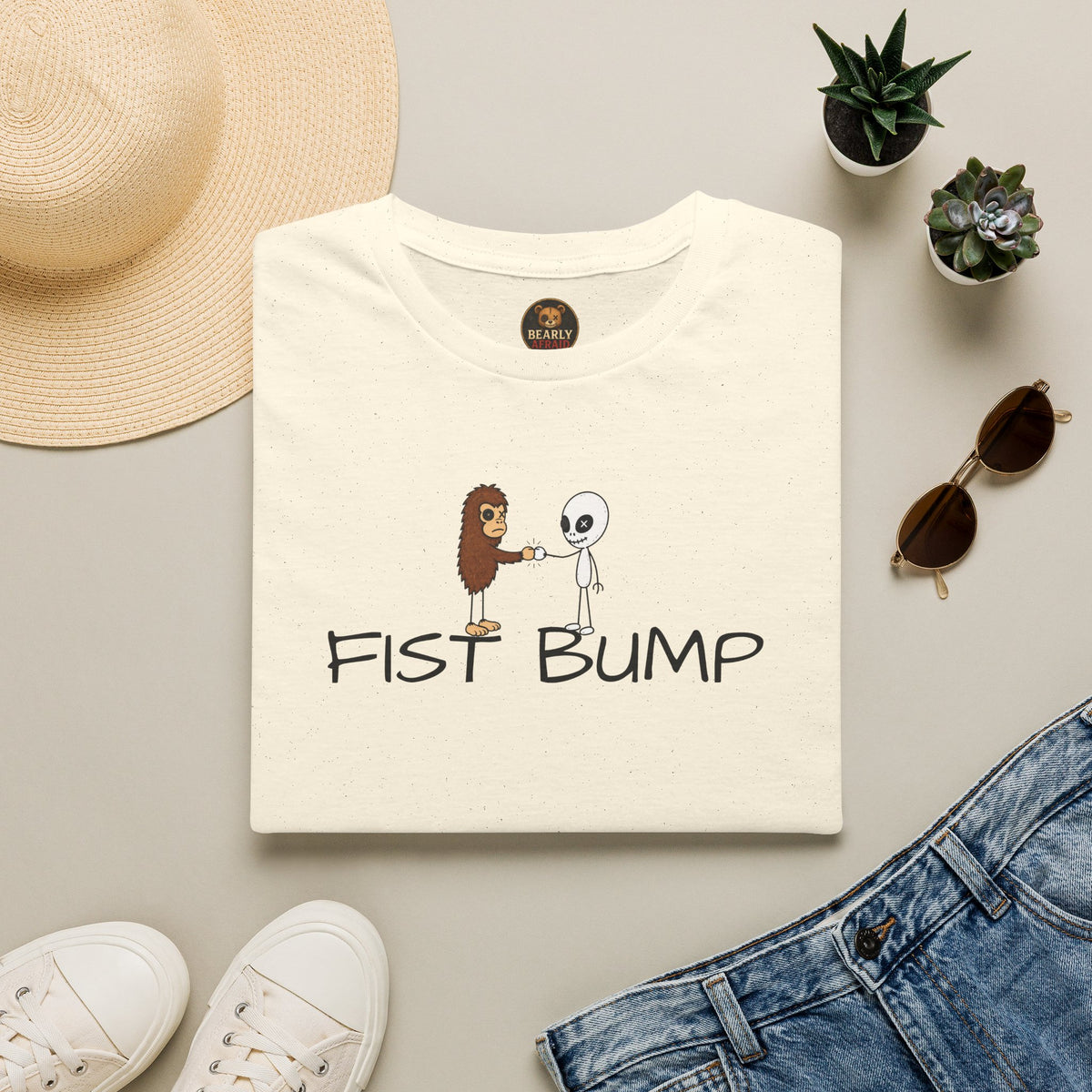 Stick Figure Fist Bump Tee