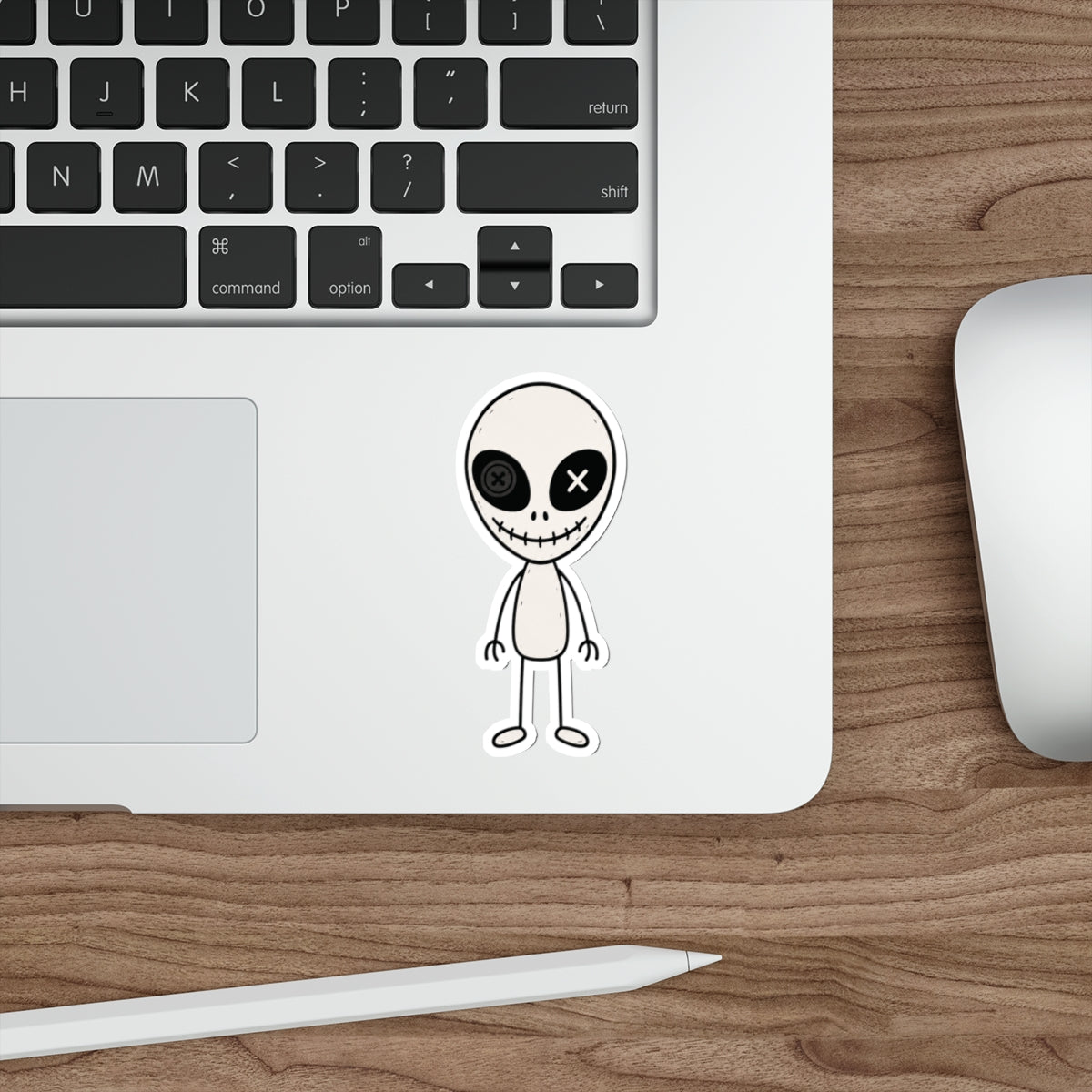 Stick Figure Alien Sticker