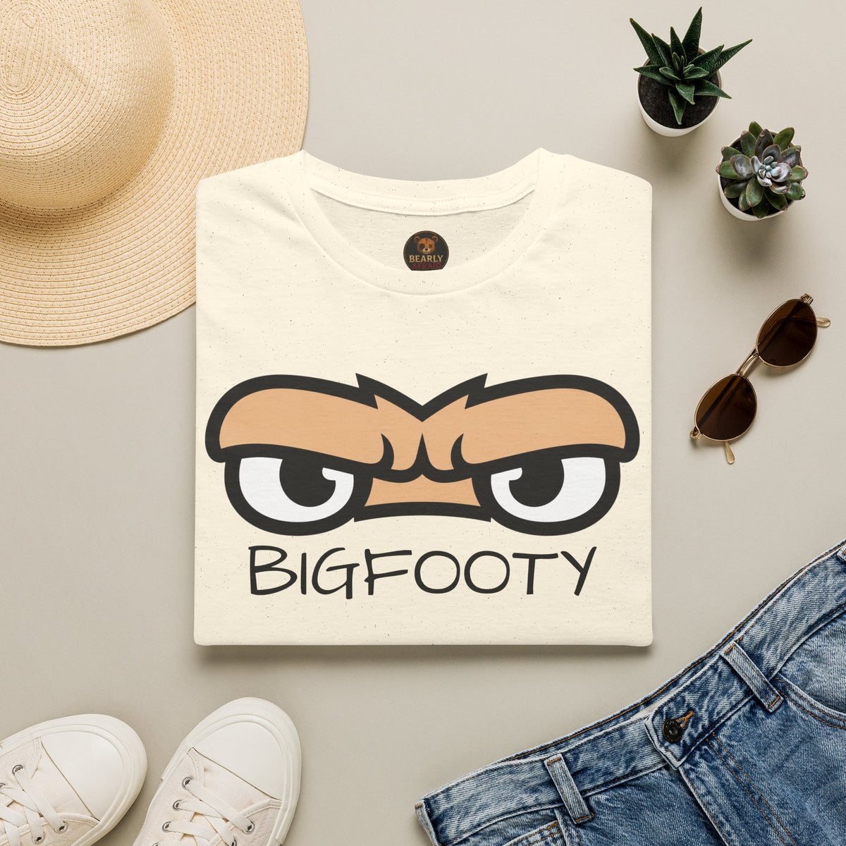 Bigfooty Eyes Mid Chest Tee
