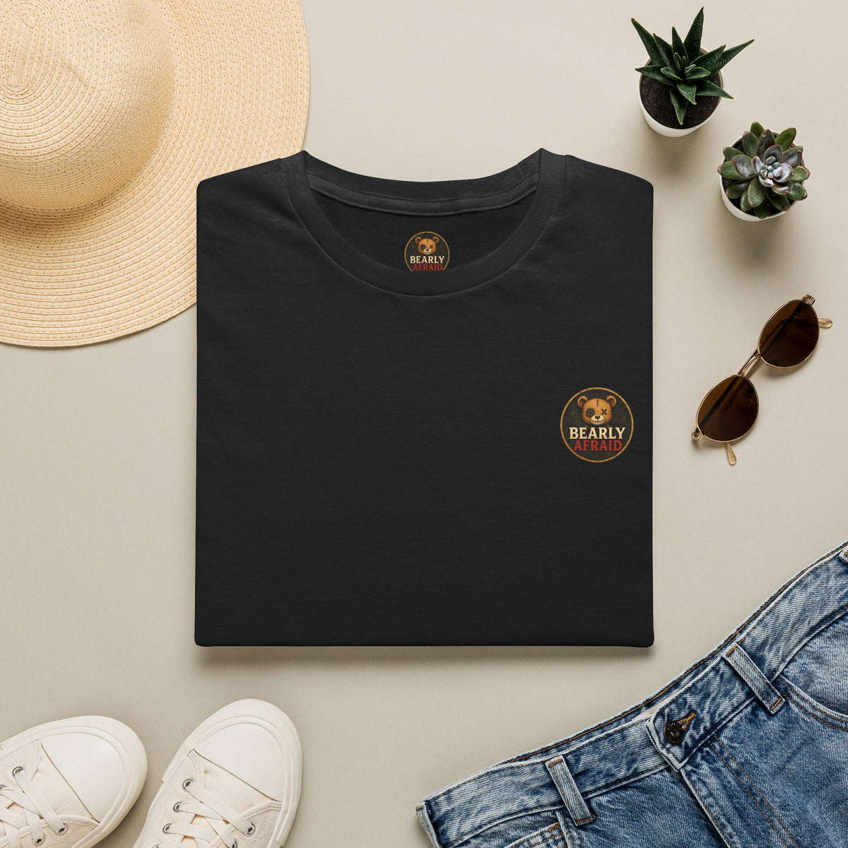 Bearly Afraid Left Chest Tee