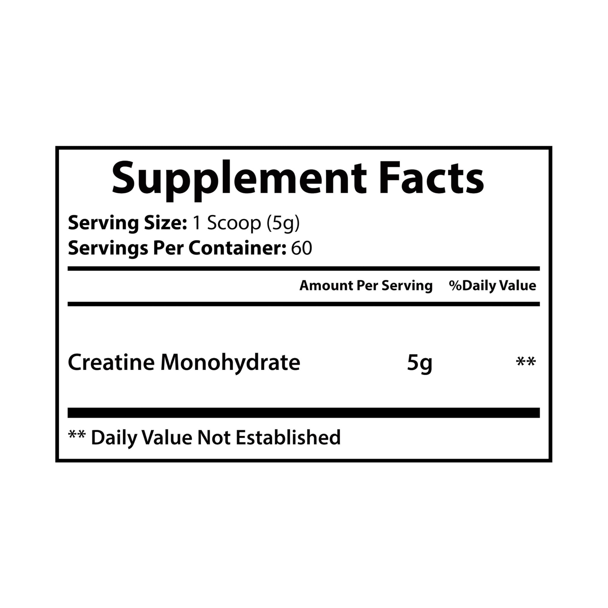 Cryptid Core "ICEBORN CREATINE", Creatine Monohydrate Supplement (300g, 10.58oz)