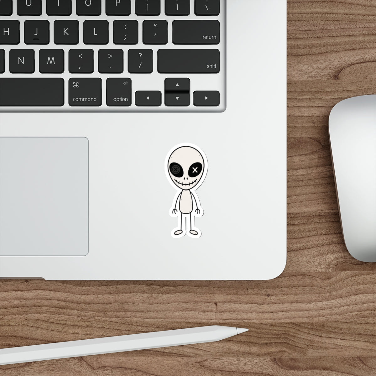 Stick Figure Alien Sticker