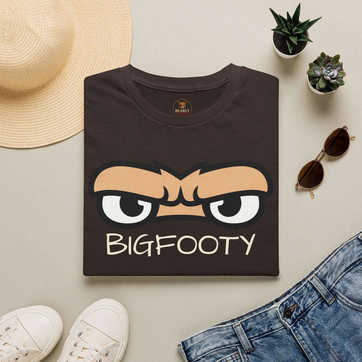 Bigfooty Eyes Mid Chest Tee