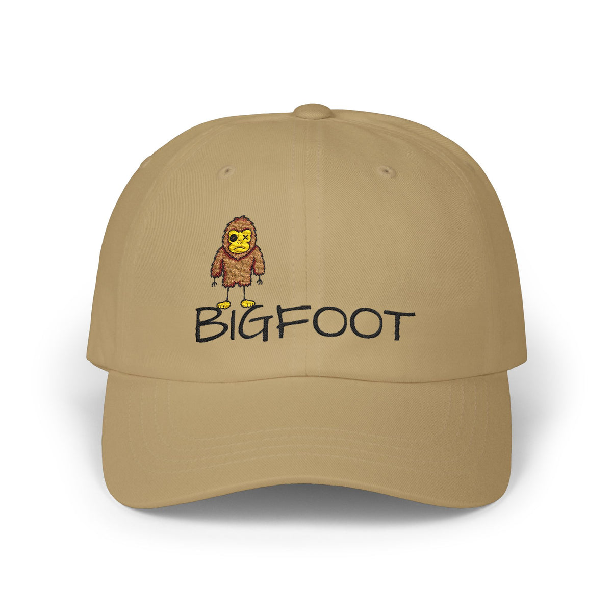 Stick Figure Bigfoot Embroidered Cap