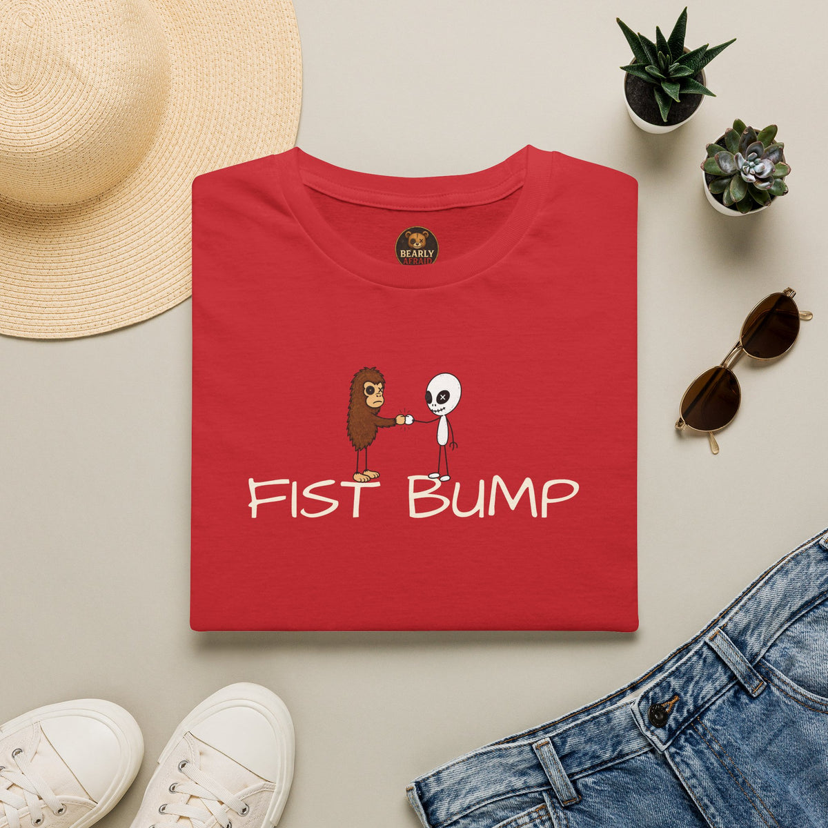 Stick Figure Fist Bump Tee