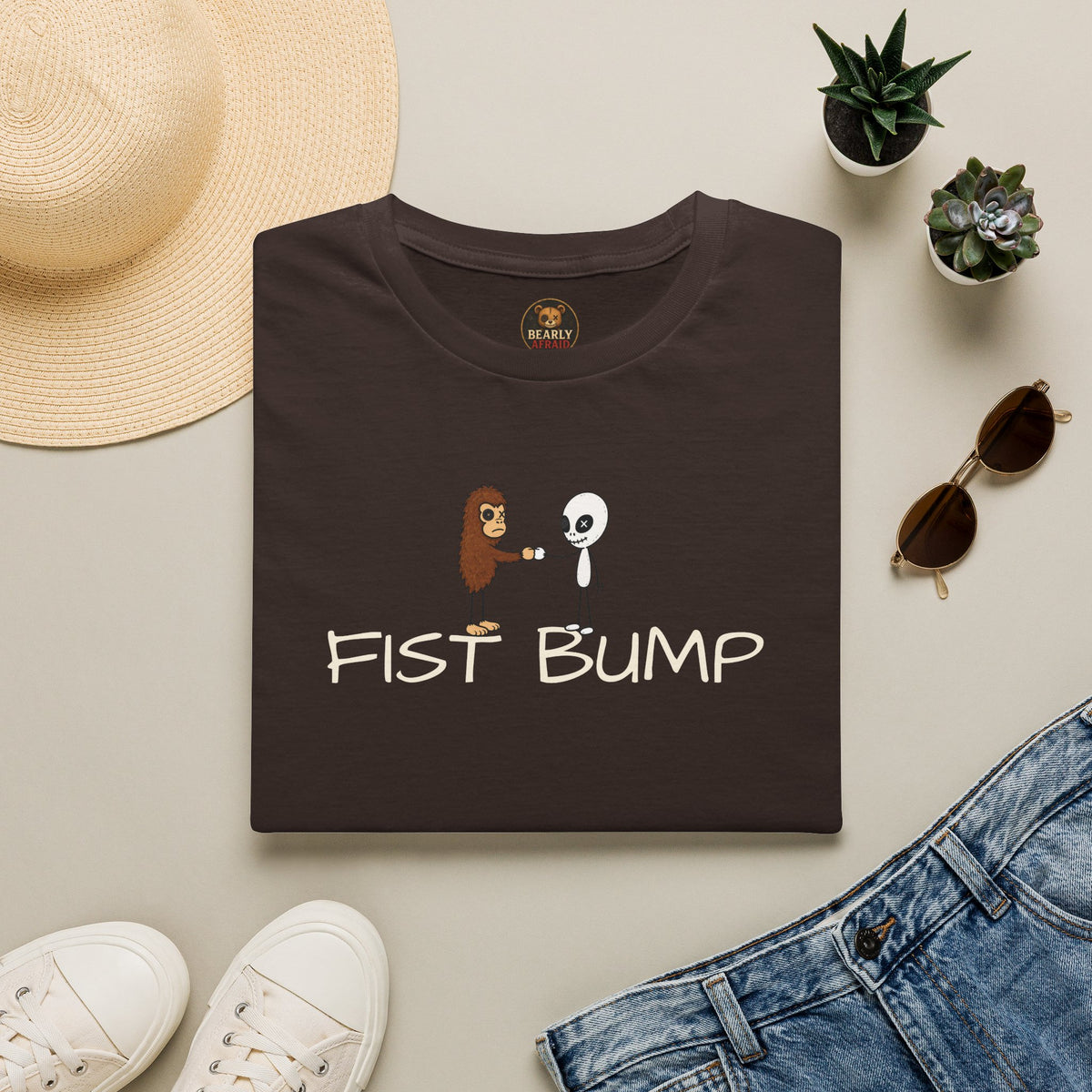 Stick Figure Fist Bump Tee
