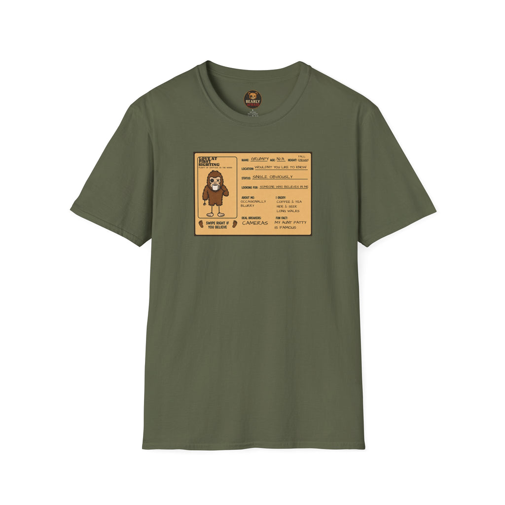 Grumpy Sasquatch Dating Profile Tee