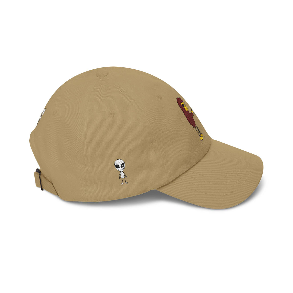 Stick Figure Cryptid Fist Bump Embroidered Cap