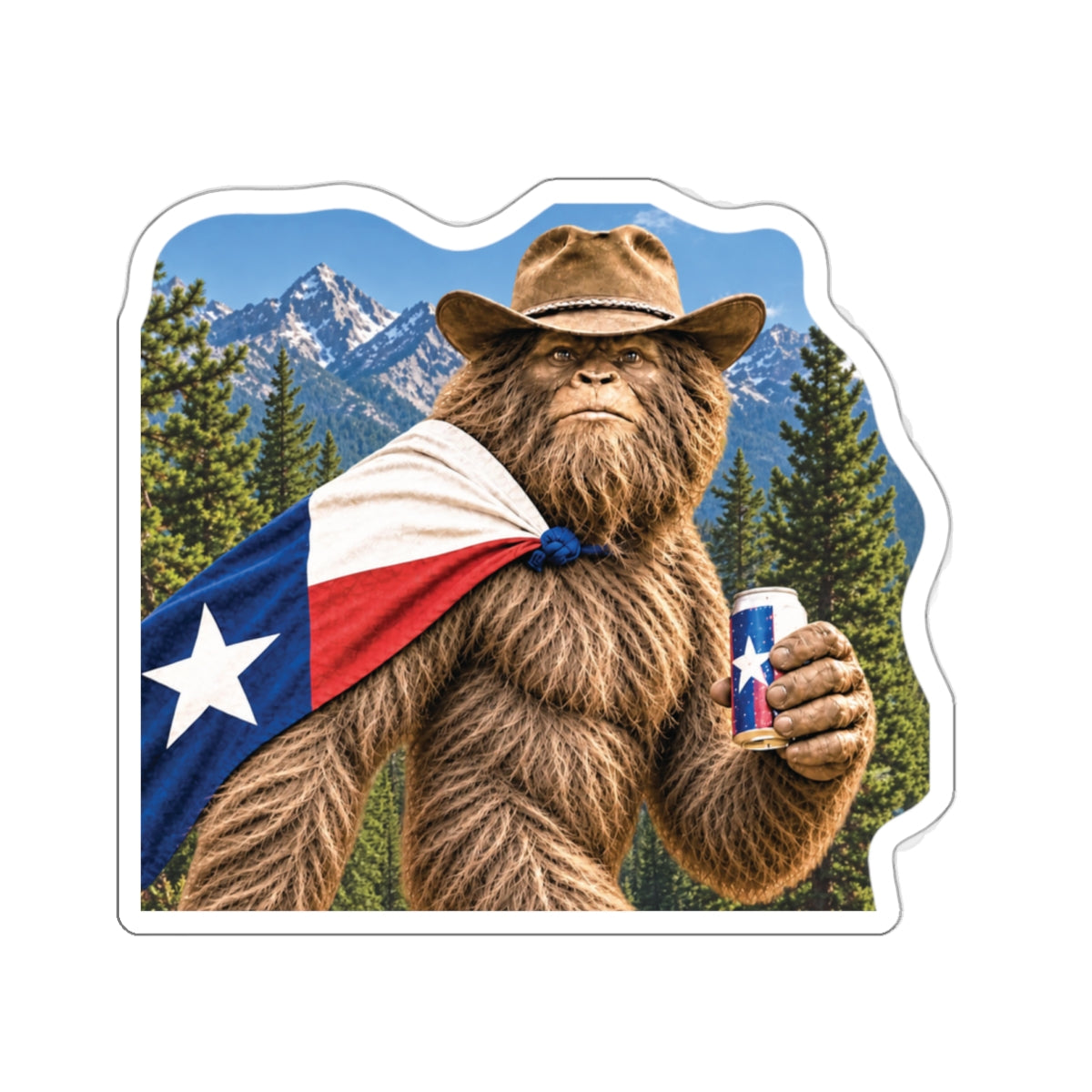 Southern Bigfoot Pose Sticker