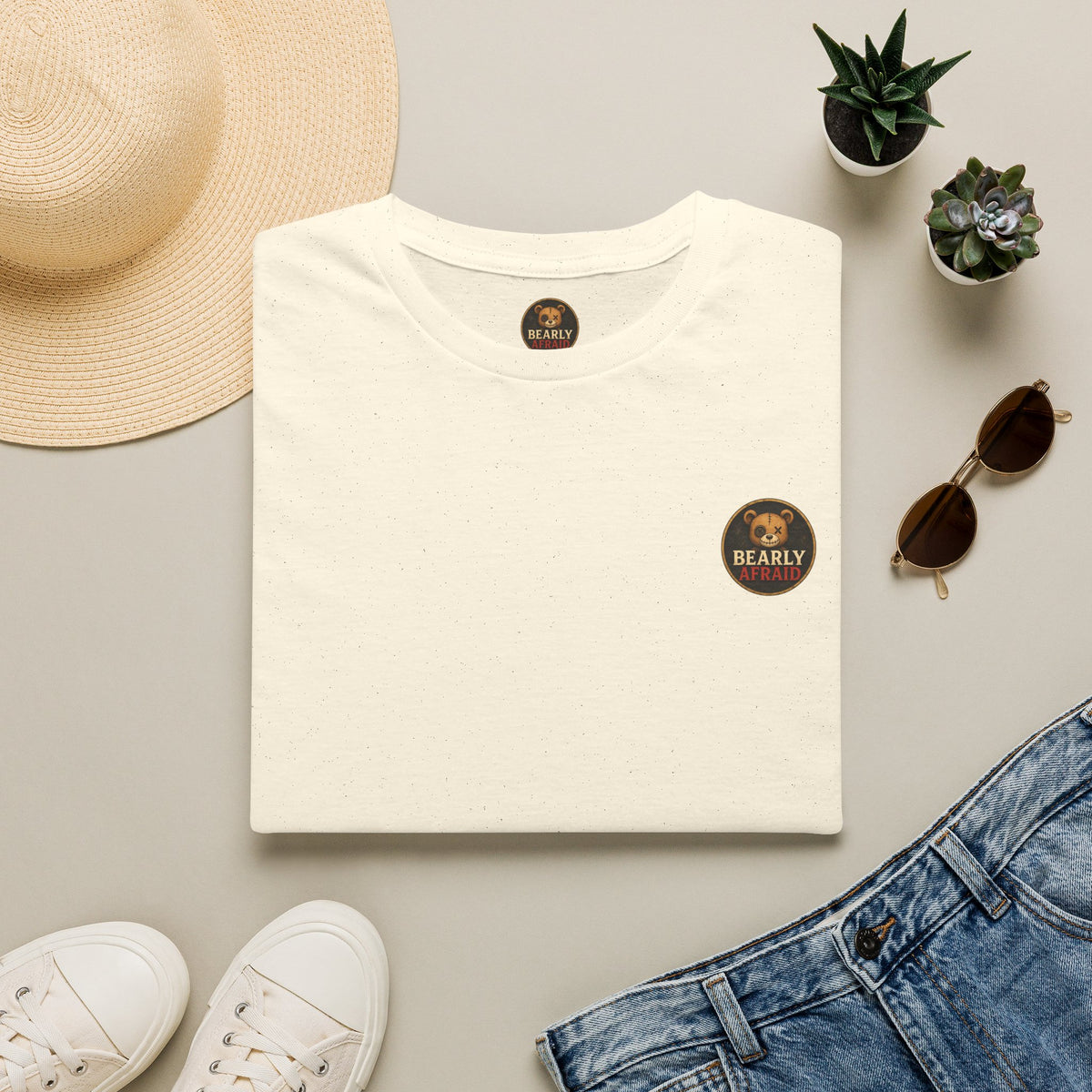 Bearly Afraid Left Chest Tee