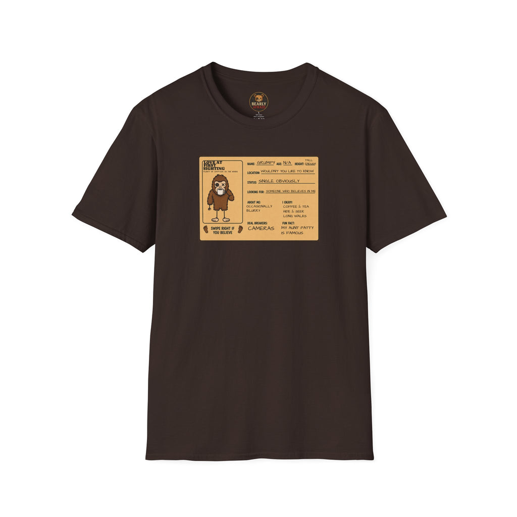Grumpy Sasquatch Dating Profile Tee