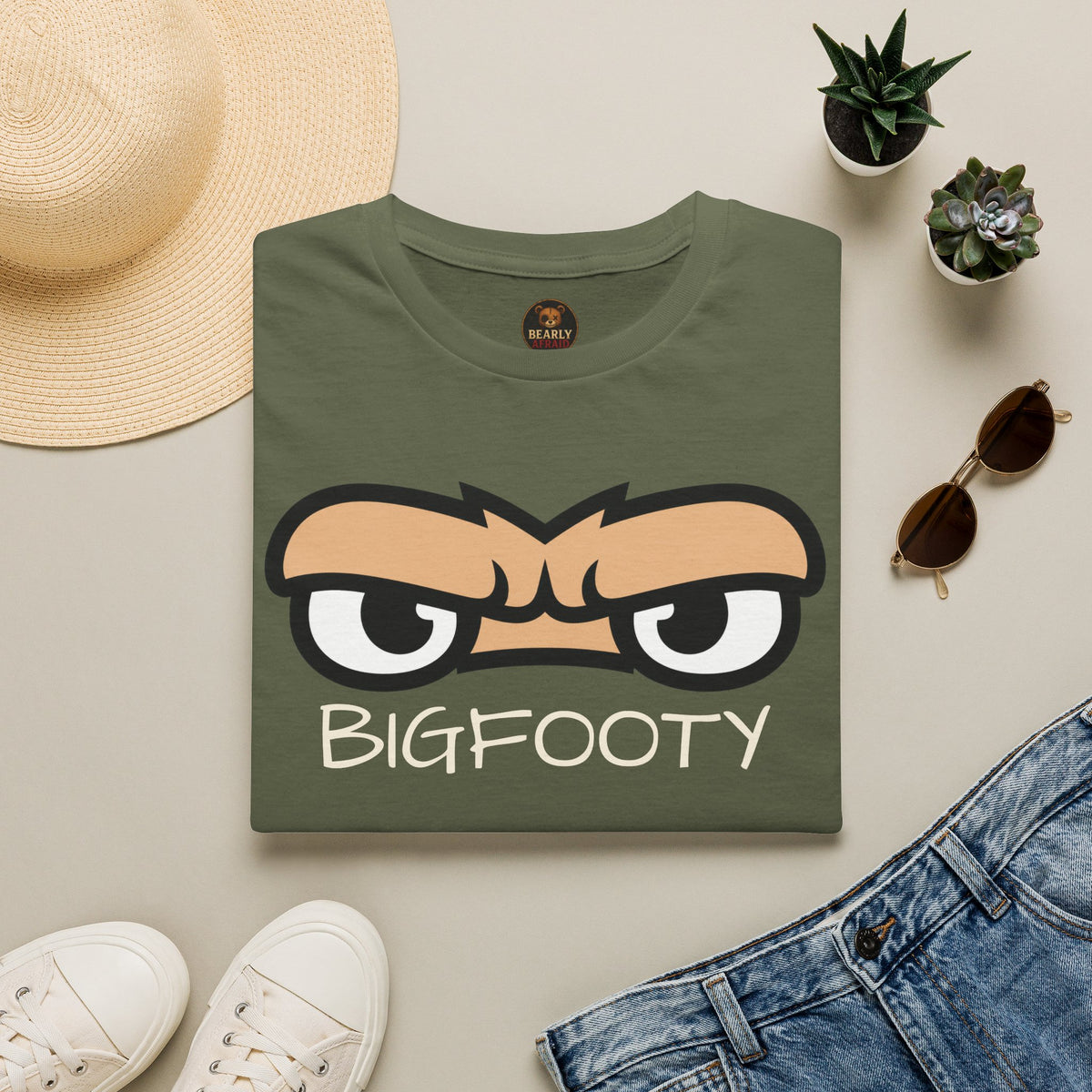 Bigfooty Eyes Mid Chest Tee