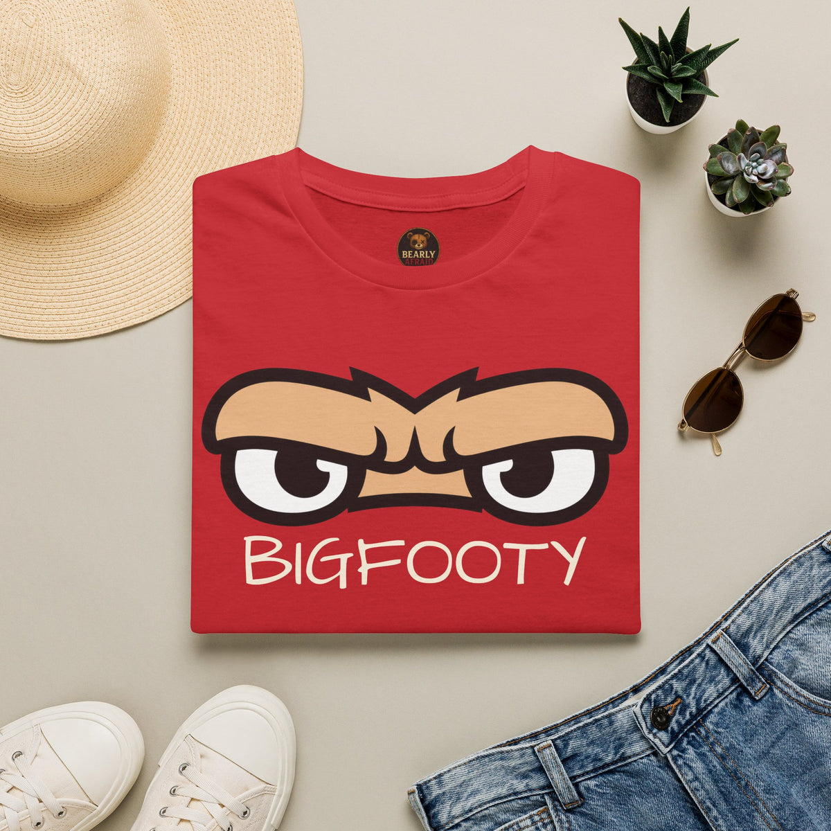 Bigfooty Eyes Mid Chest Tee