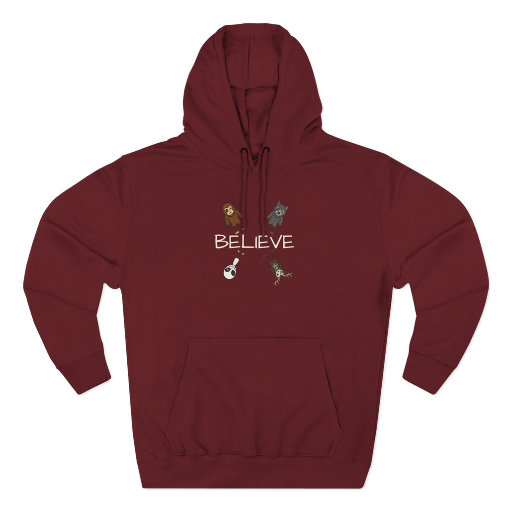 Believe Stick Figure Cryptid Hoodie