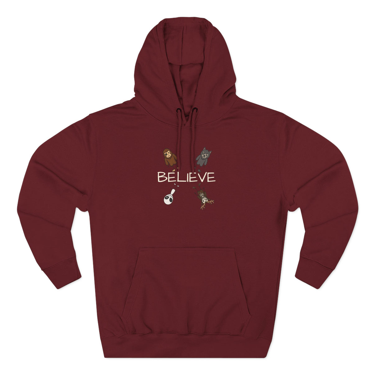 Believe Stick Figure Cryptid Hoodie