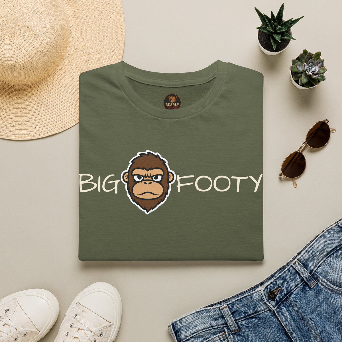 Bigfooty Head in Text Tee