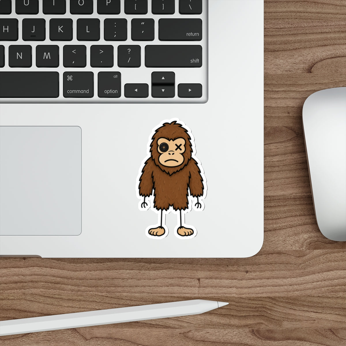 Stick Figure Bigfoot Sticker