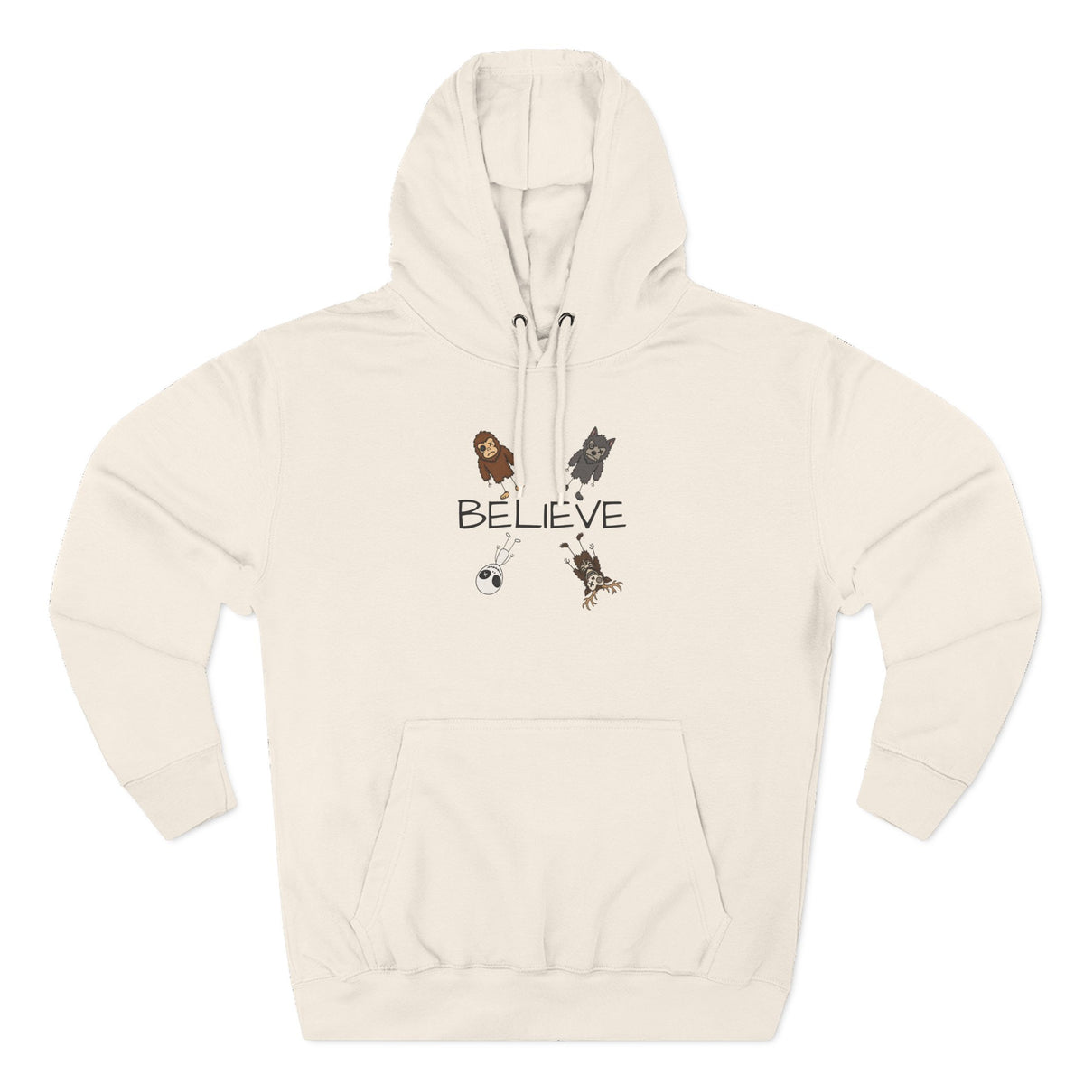 Believe Stick Figure Cryptid Hoodie