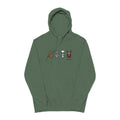 Stick Figure Lineup Pigment-Dyed Hoodie