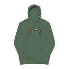 Stick Figure Lineup Pigment-Dyed Hoodie