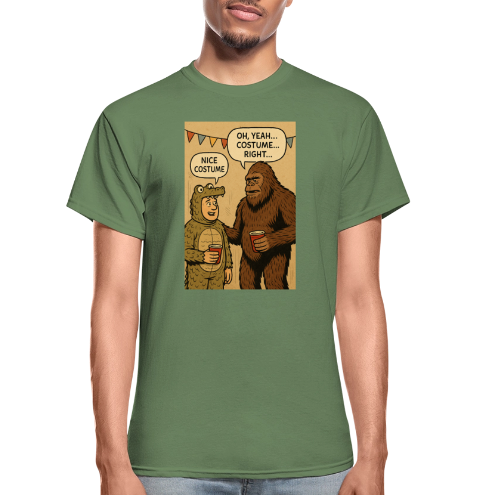Bigfoot Costume Party Men's T-Shirt - military green