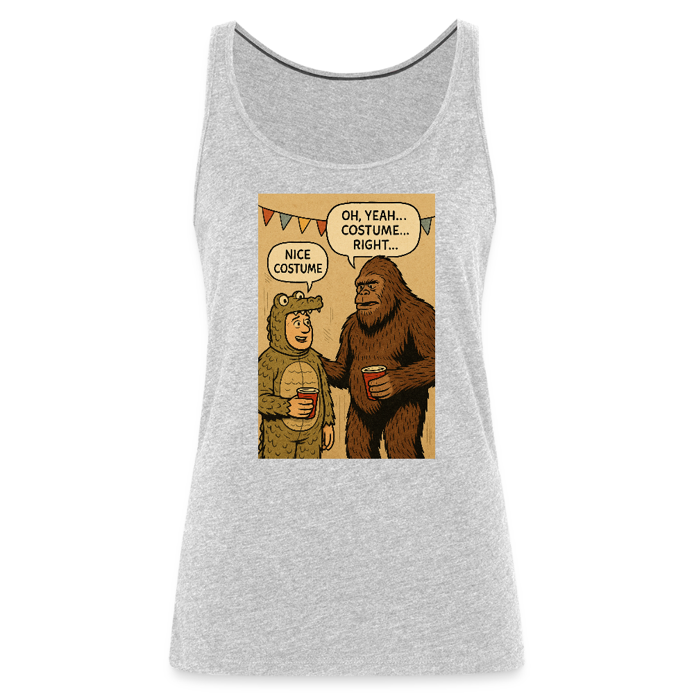 Bigfoot Costume Party Women’s Premium Tank Top - heather gray