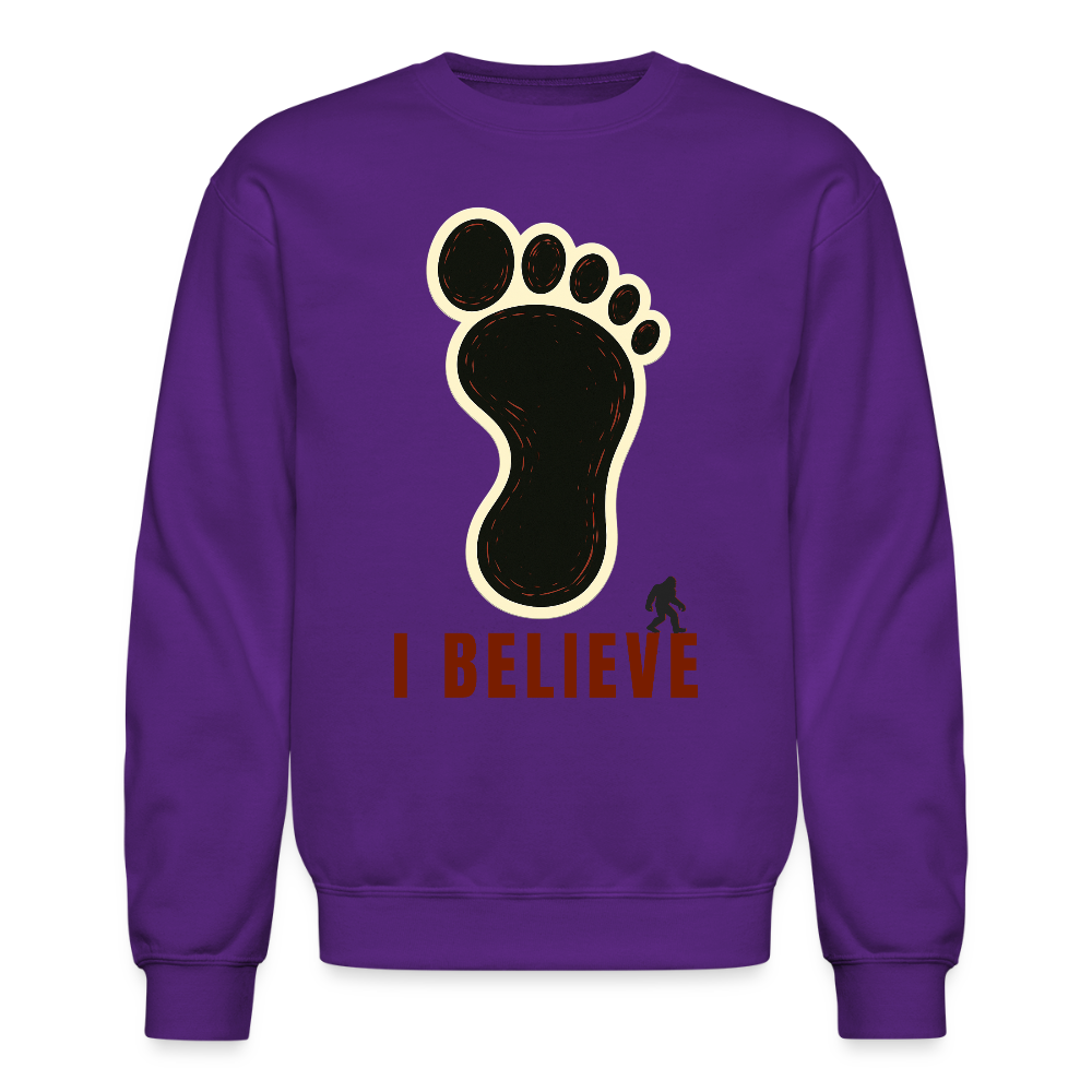 I Believe Footprint Unisex Sweatshirt R - purple