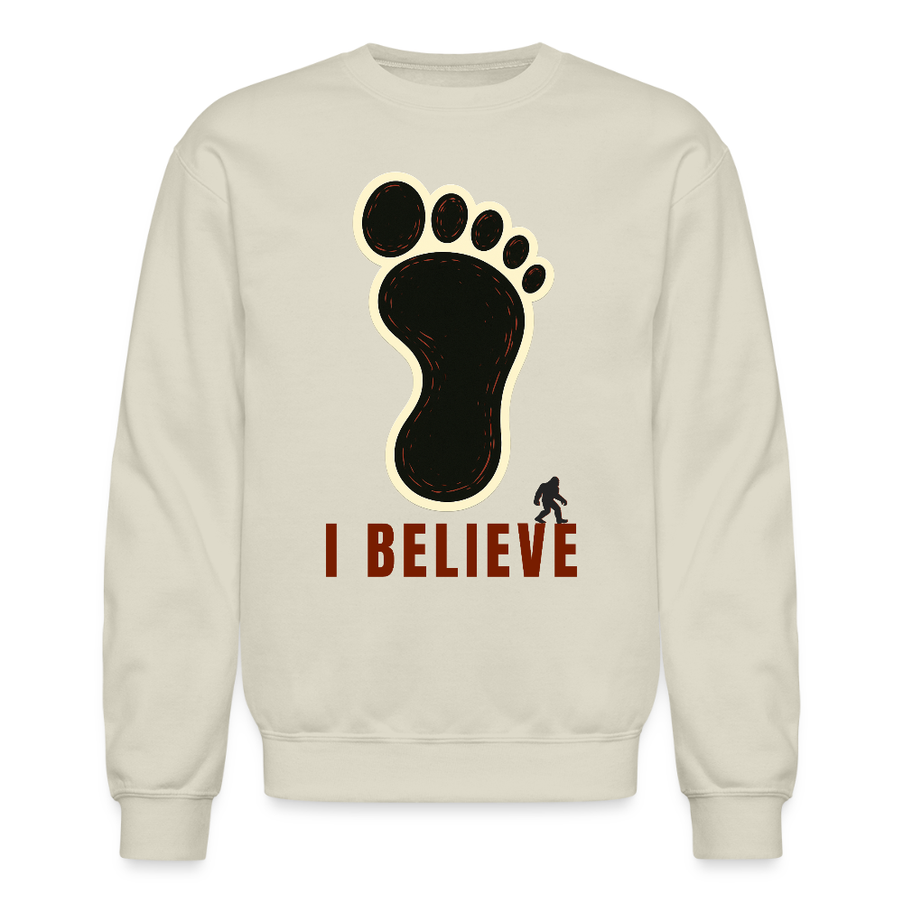 I Believe Footprint Unisex Sweatshirt R - Sand