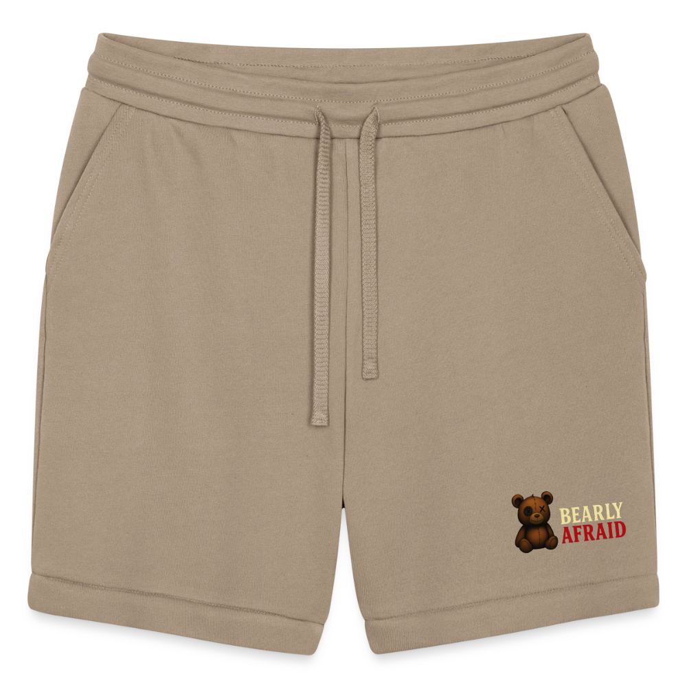 Bearly Afraid Bella Canvas Unisex Shorts - tan