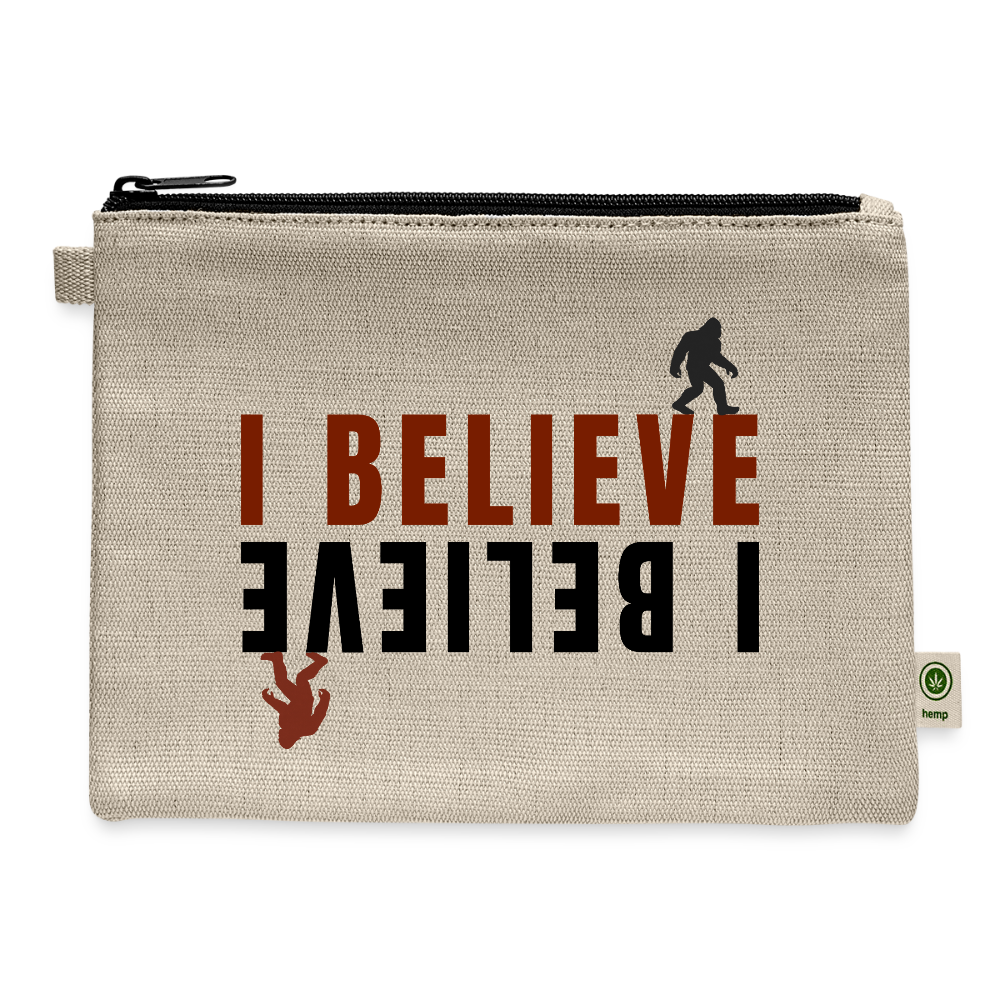 I Believe Carry All Pouch - natural