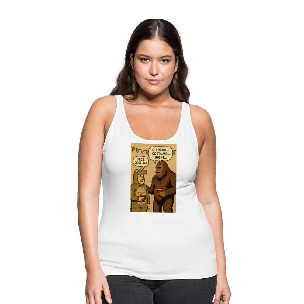 Bigfoot Costume Party Women’s Premium Tank Top - white