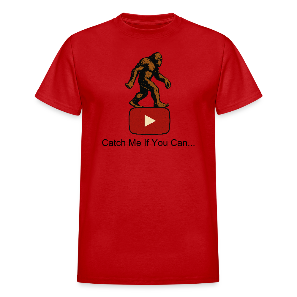 Bigfoot Taunts YouTube Adult T-Shirt - red