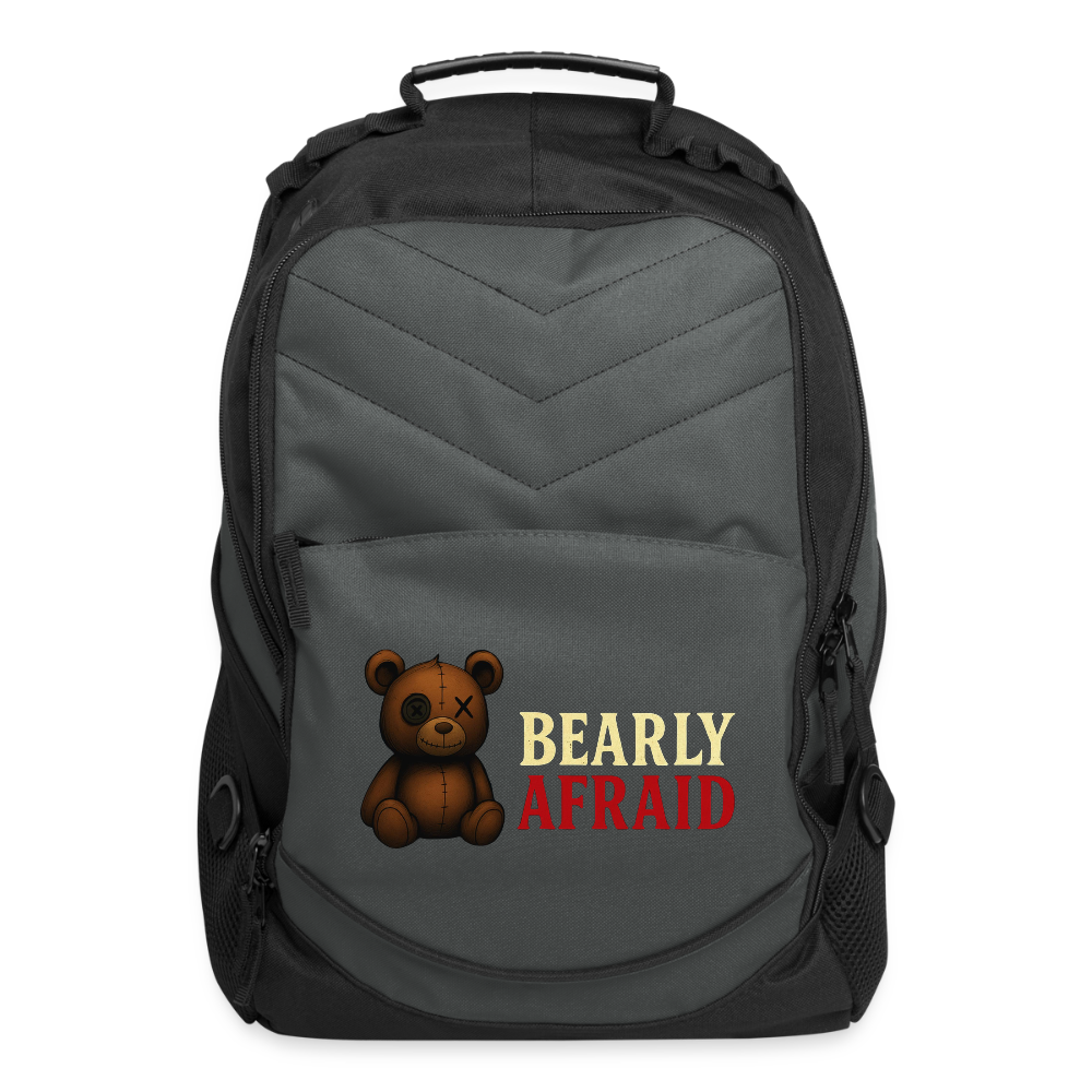 Bearly Afraid Computer Backpack - charcoal