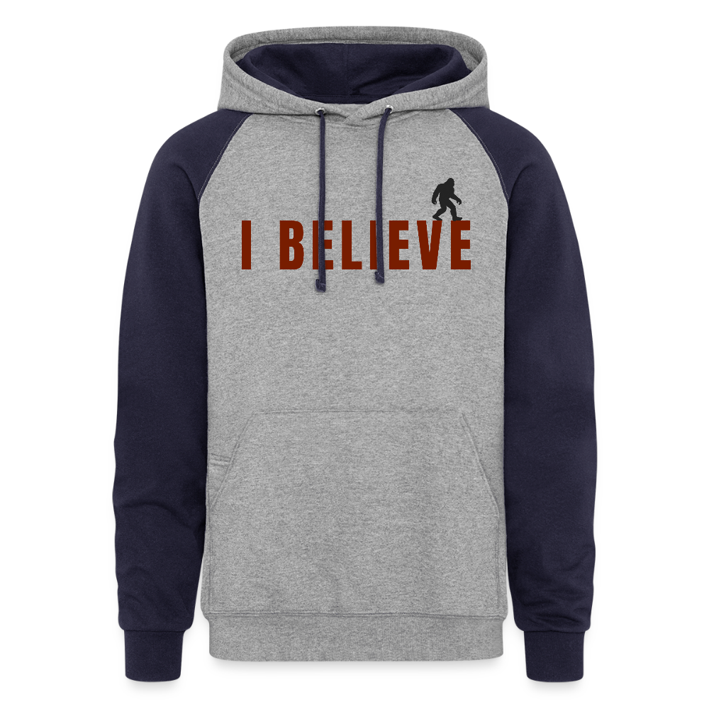 I Believe Colorblock Hoodie R - heather gray/navy
