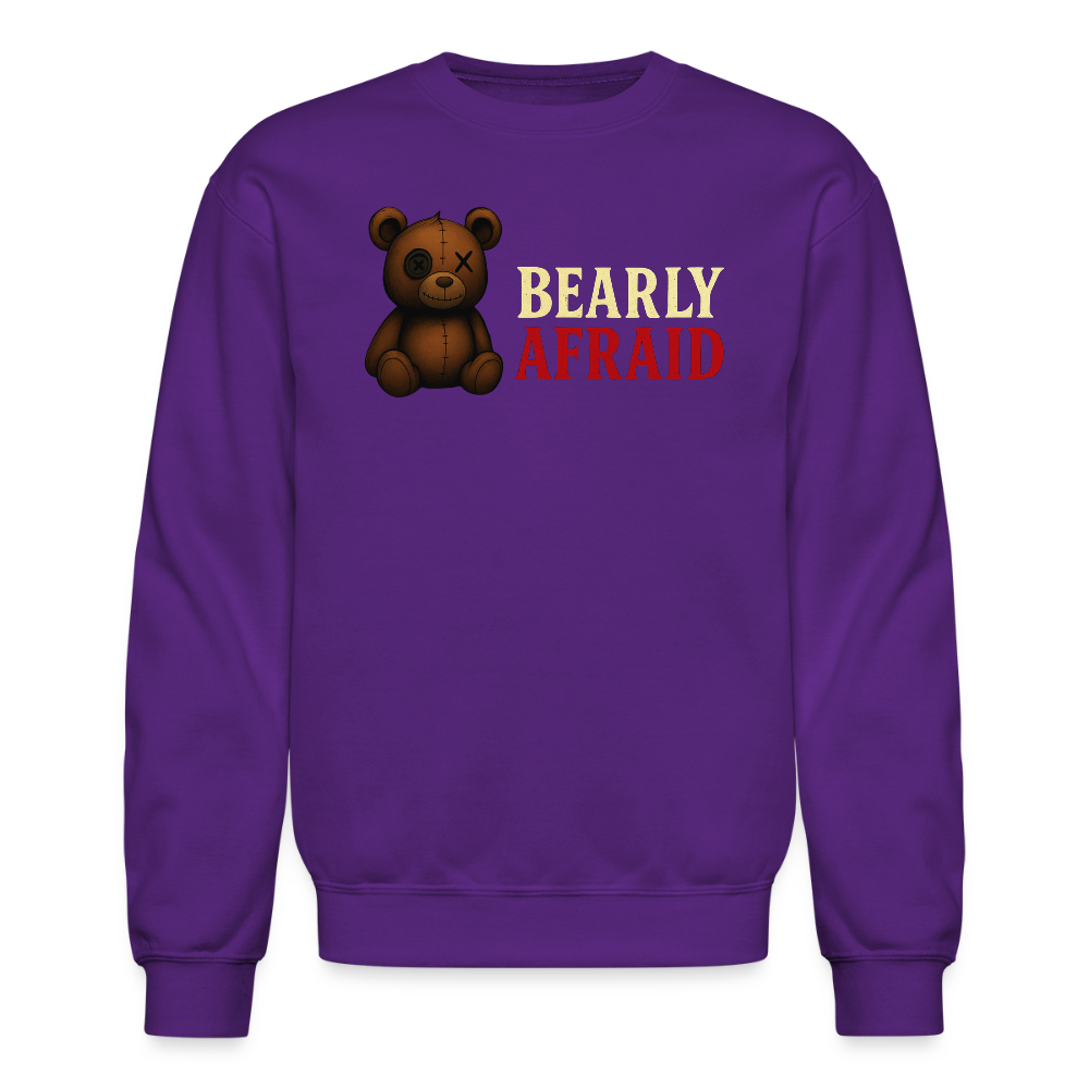 Bearly Afraid "Classic" Crewneck - purple