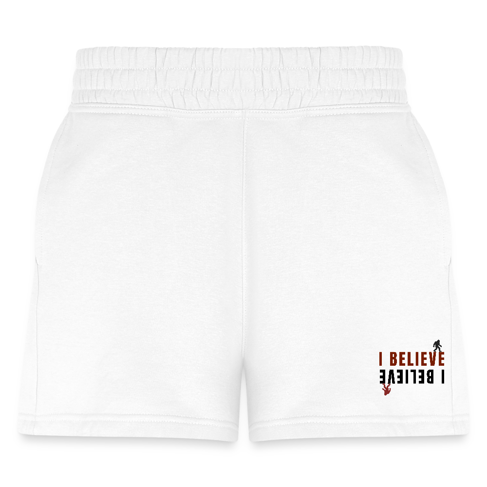 I Believe Women's Jogger Shorts - white