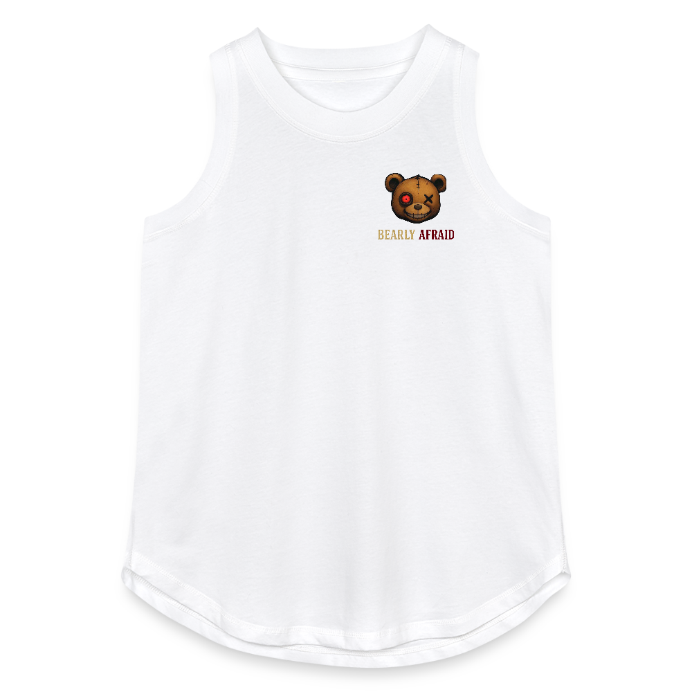 Bearly Afraid Women's Relaxed Tank Top - white