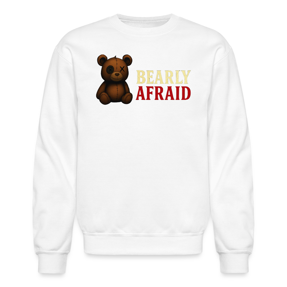 Bearly Afraid "Classic" Crewneck - white