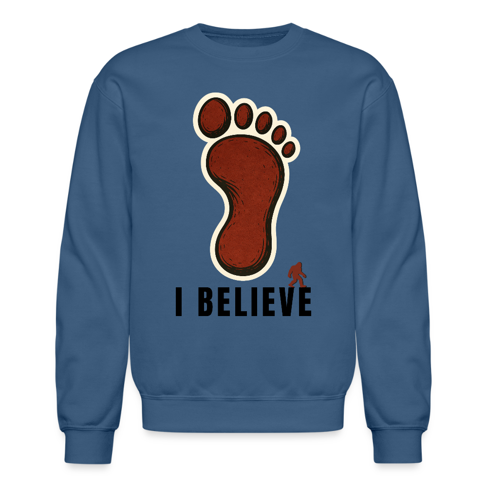 I Believe Footprint Unisex Sweatshirt B - indigo blue