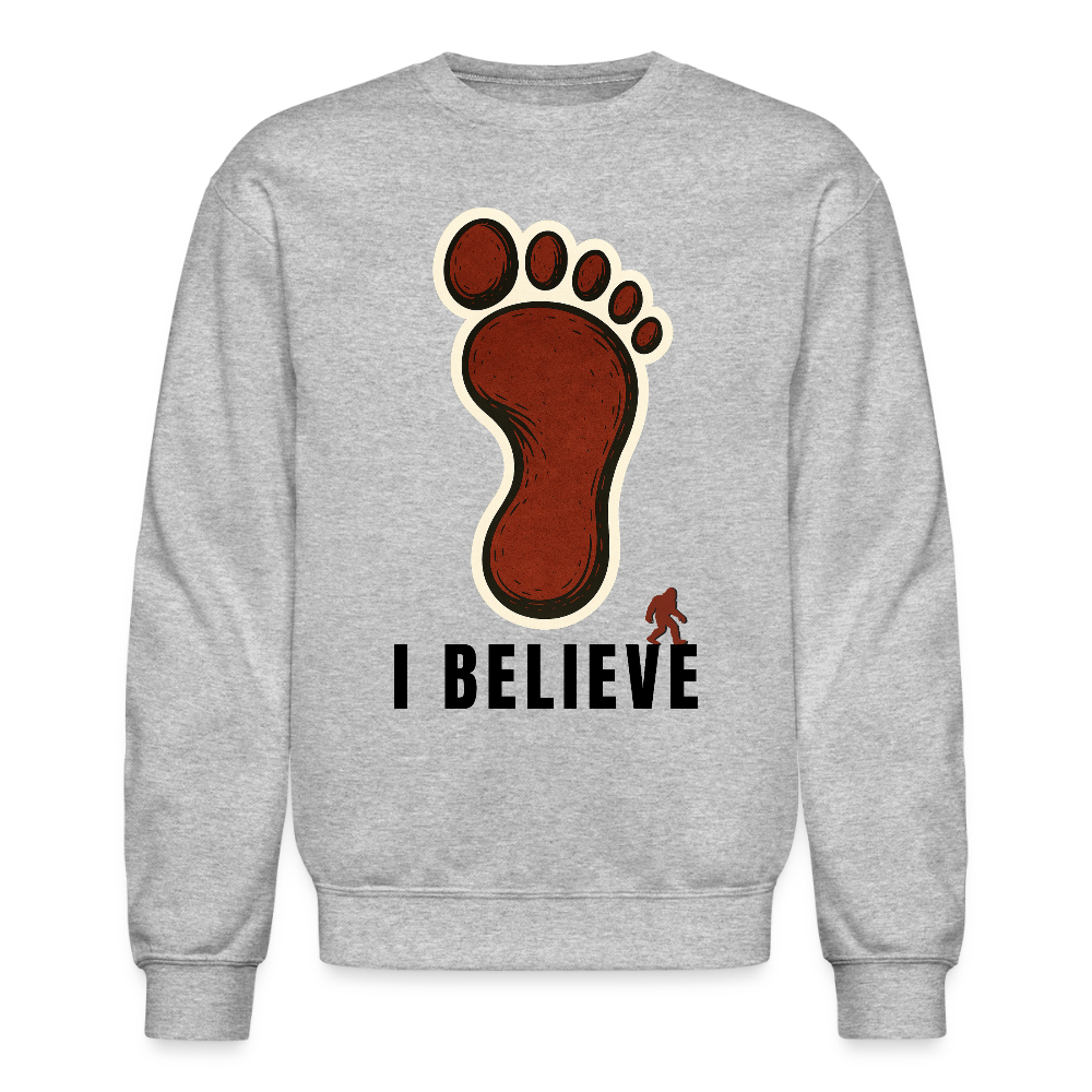 I Believe Footprint Unisex Sweatshirt B - heather gray