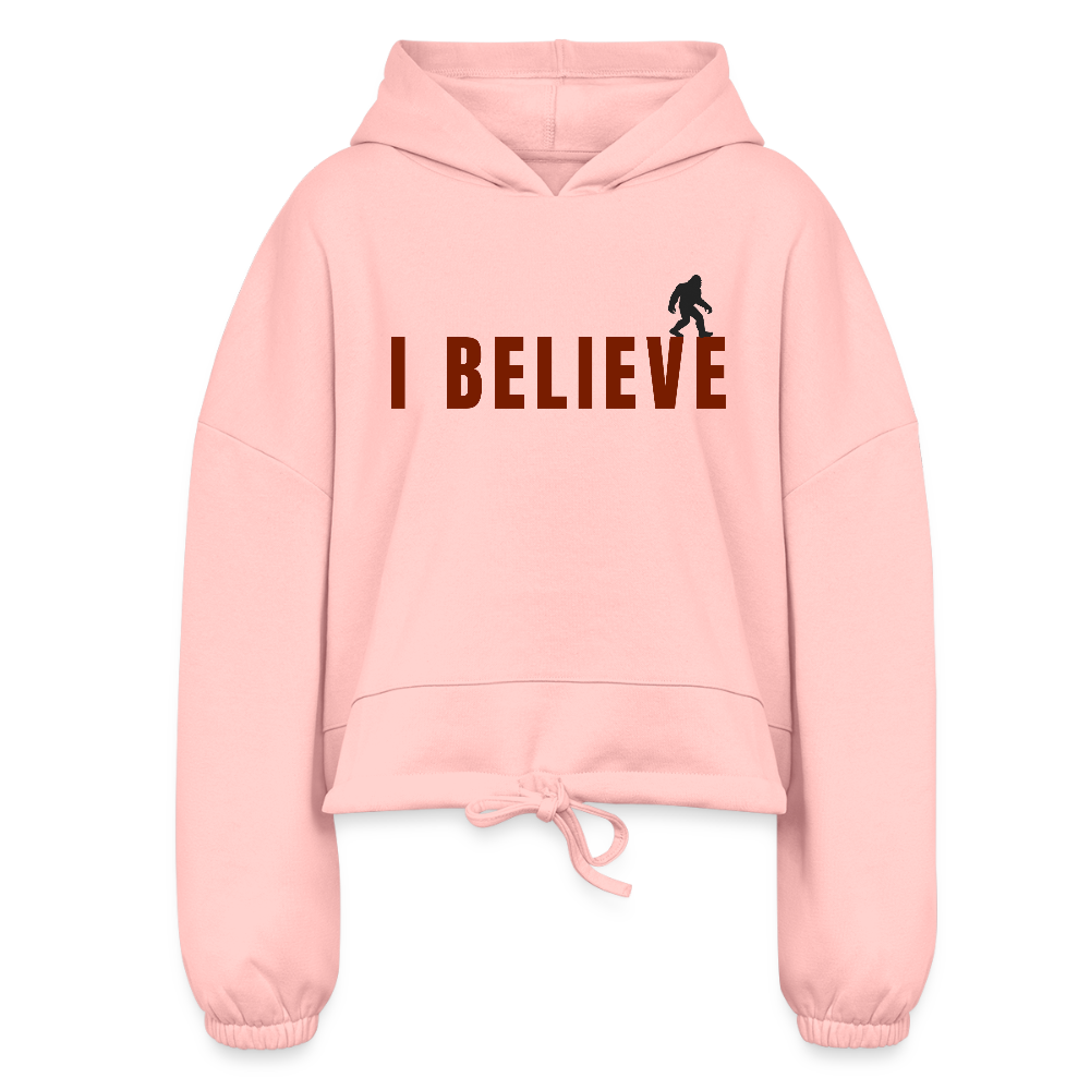I Believe Women’s Cropped Hoodie R - light pink