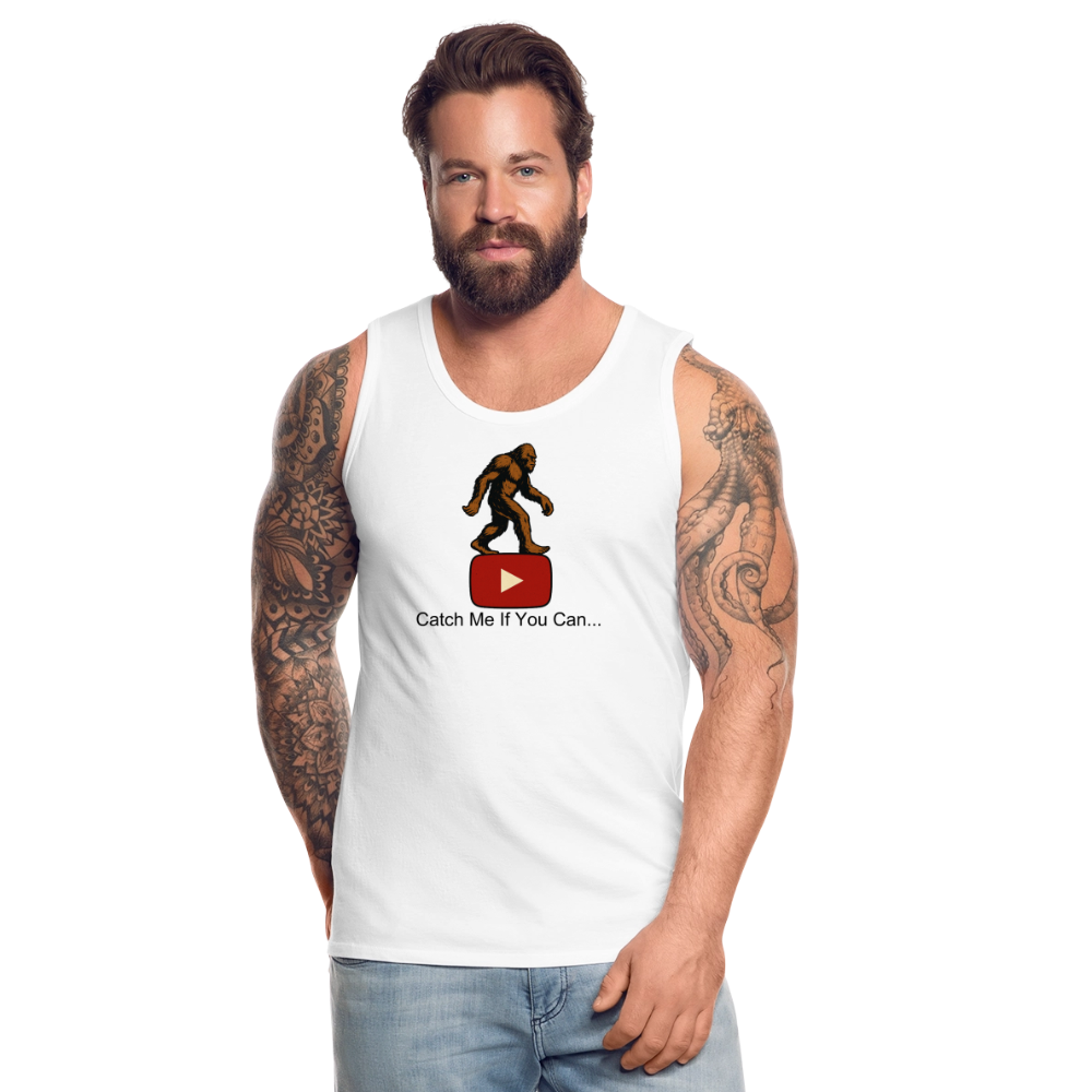 Bigfoot Taunts YouTube Men’s Premium Tank - white