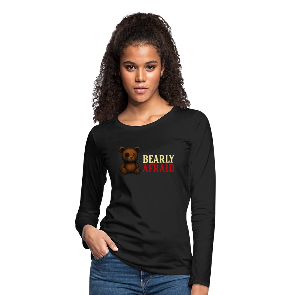 Bearly Afraid "Classic" Women's Long Sleeve T-Shirt - black
