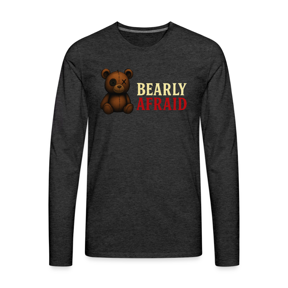 Bearly Afraid "Classic" Men's Long Sleeve T-Shirt - charcoal grey