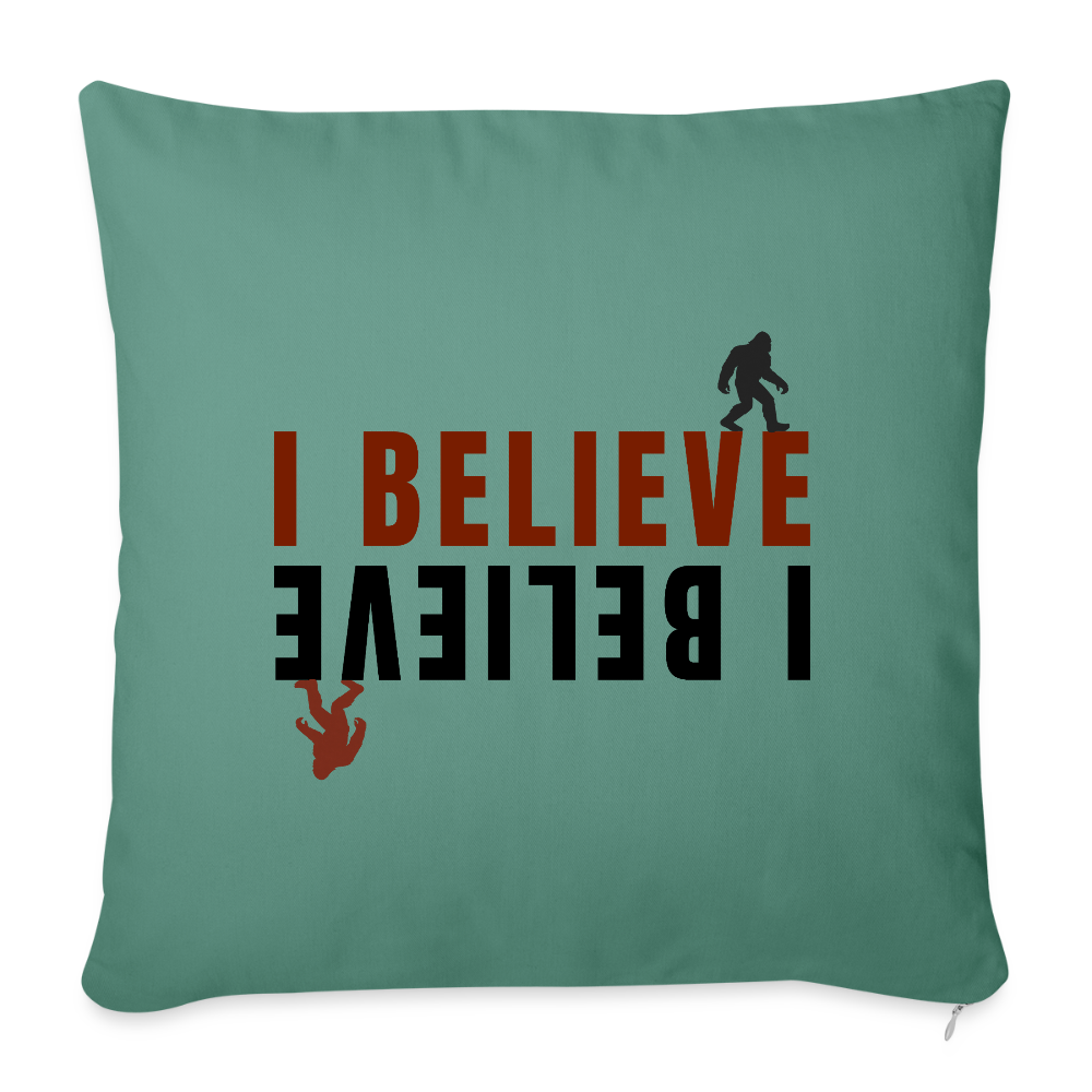 I Believe Throw Pillow Cover 18” x 18” - cypress green
