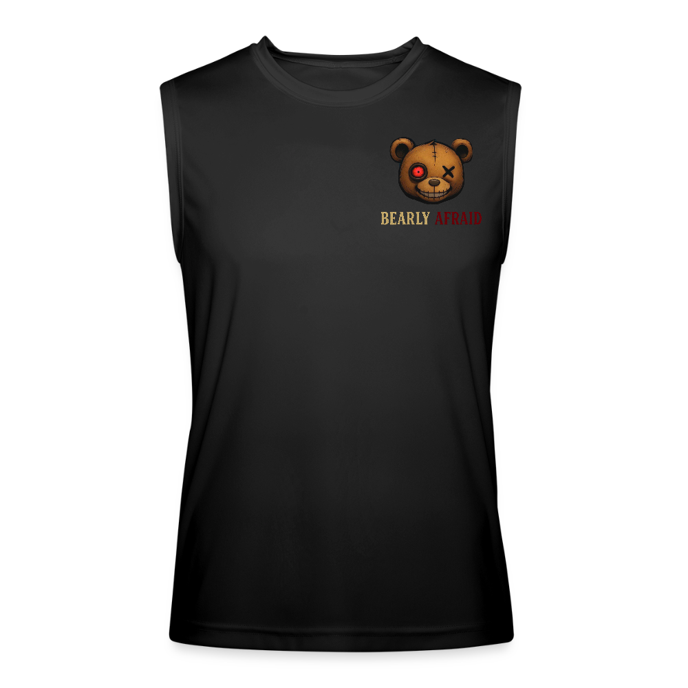 Bearly Afraid Men’s Performance Sleeveless Shirt - black