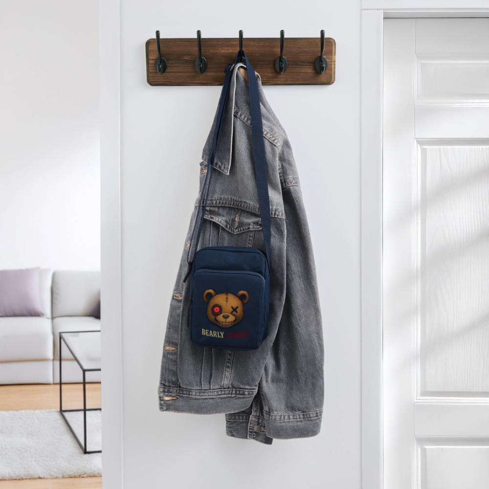 Bearly Afraid Crossbody Bag - navy