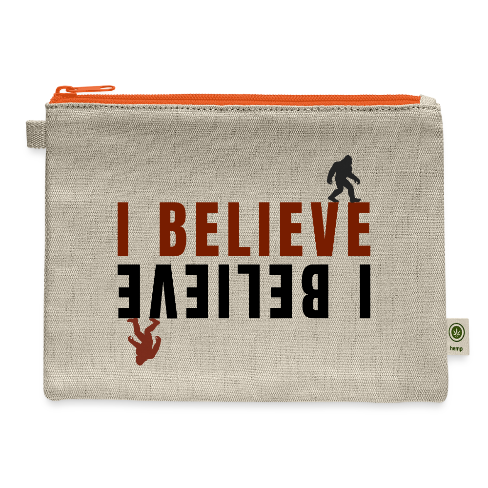 I Believe Carry All Pouch - natural/orange