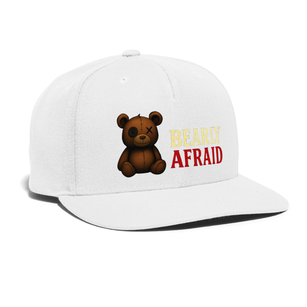Bearly Afraid Snapback - white